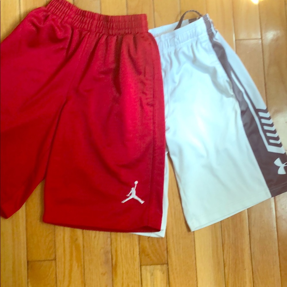 2 pairs of youth small athletic shorts
